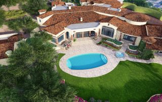 mansion 3d-render-aerial
